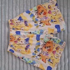 NWOT Frankie's Bikinis Santorini Blue Wash Terry Cloth Shorts